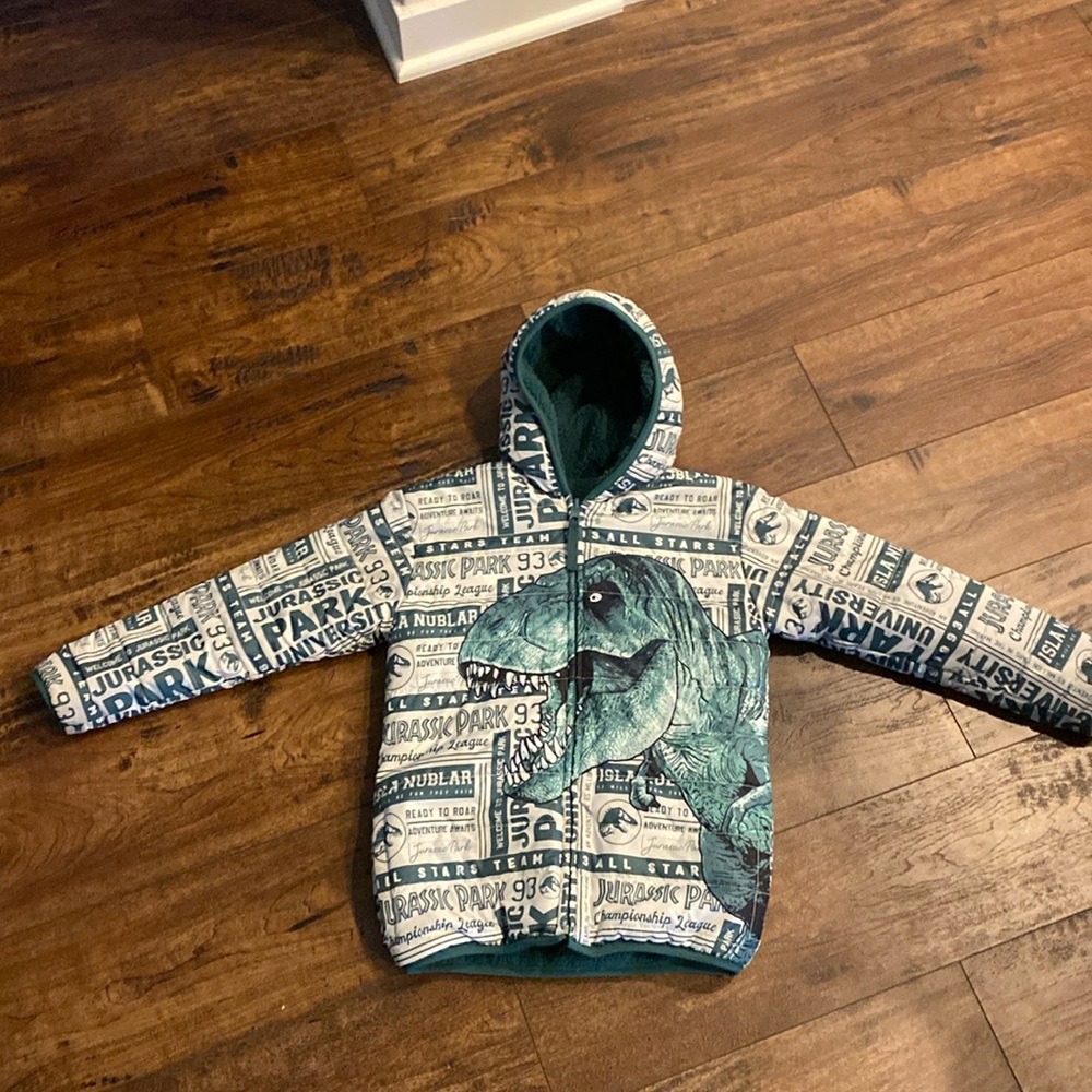 Jurassic Park reversible kids jacket, size 5